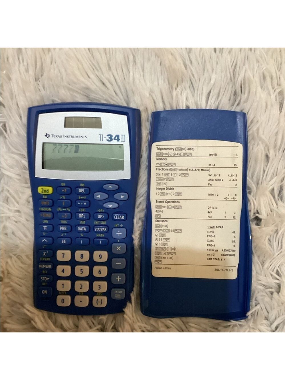 Texas Instruments TI-34 II Scientific Calculator w/ Cover | Tested & Working